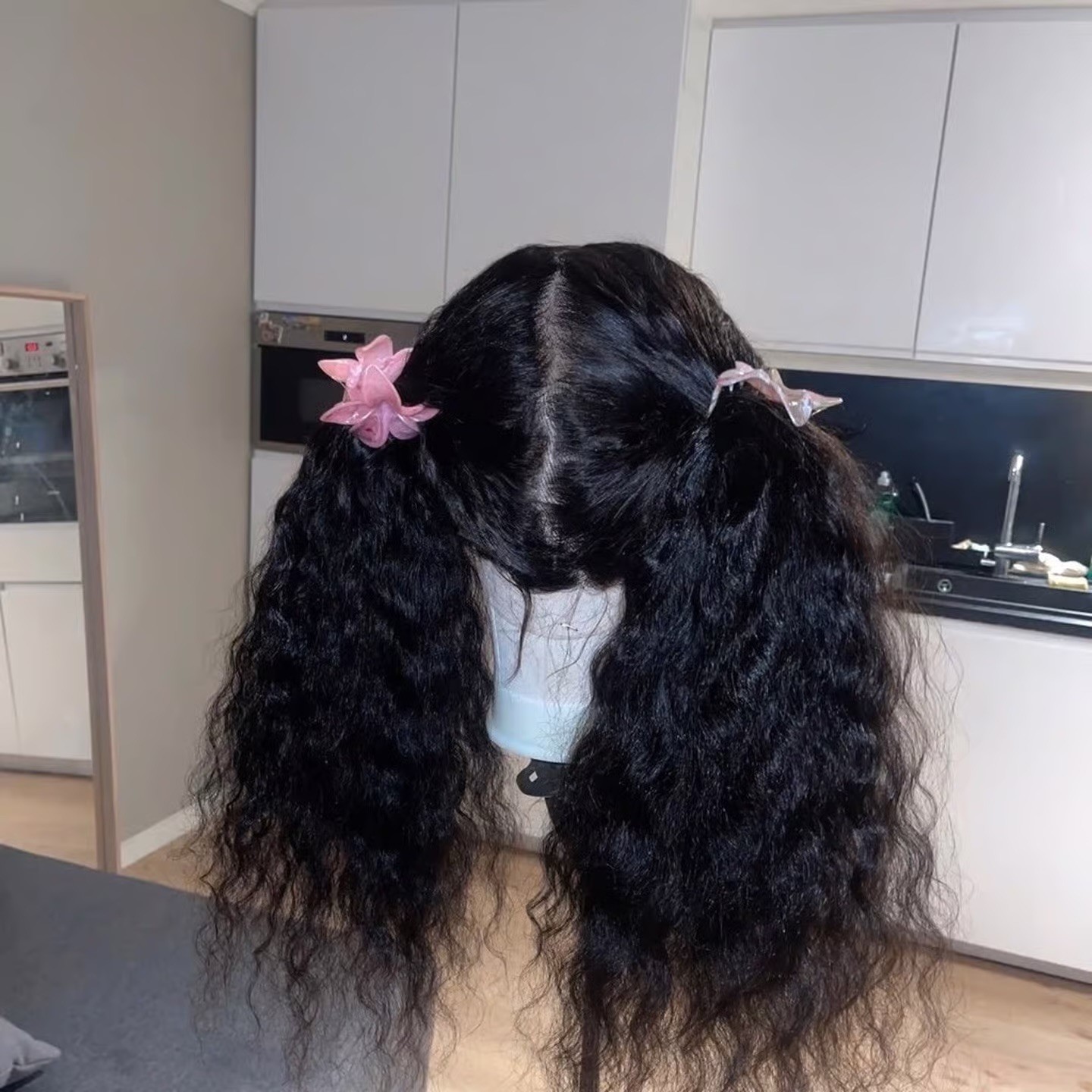 28” raw full lace wig