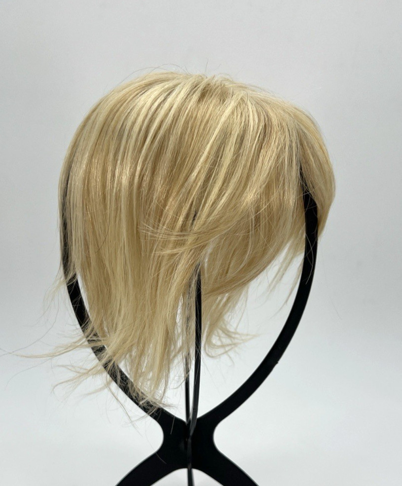 Ash Blonde Bleach Blonde Highlight 8in 100% Human Hair Women Hair Topper