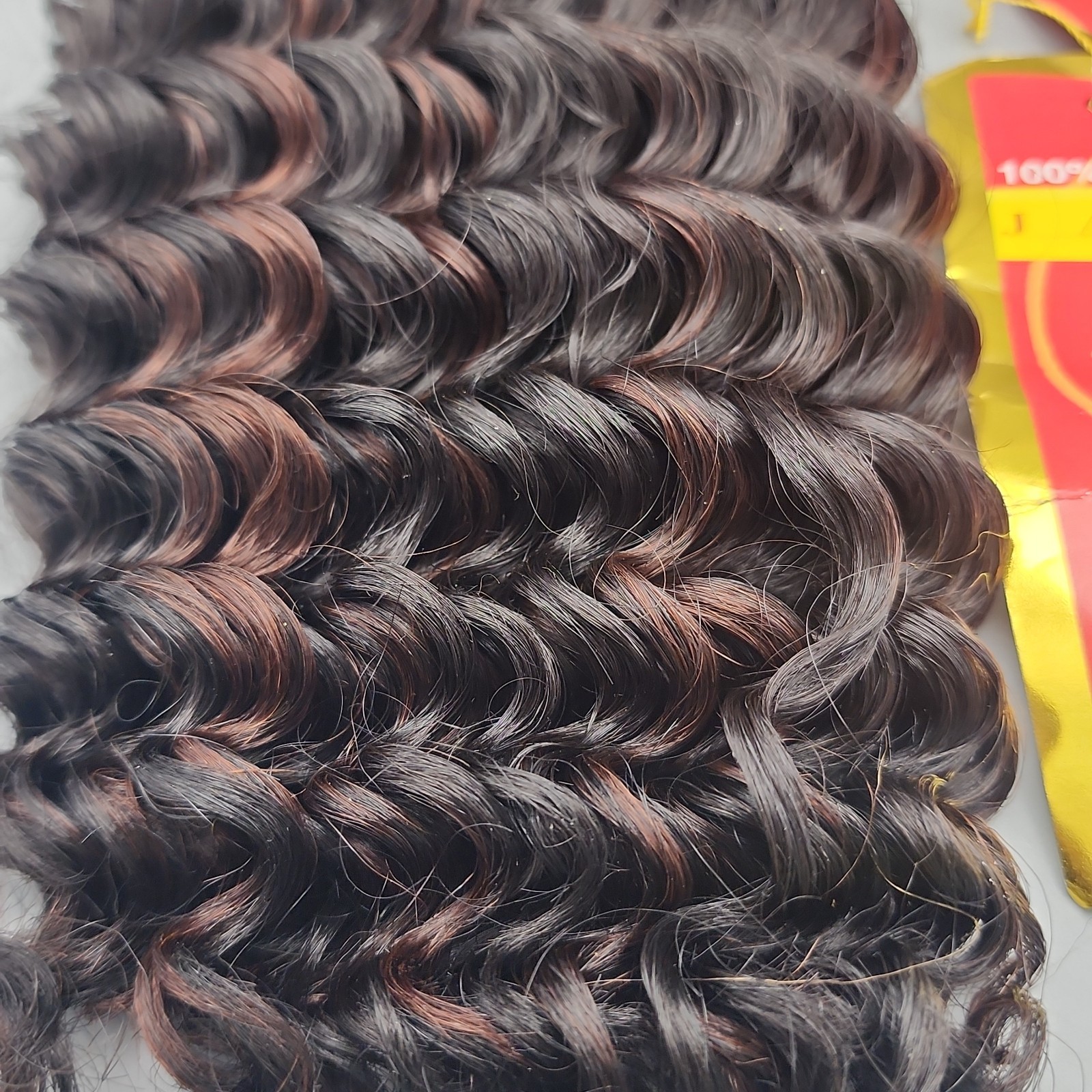 100% Human Hair New Deep W 12 Janet Collection Gold K Color FS1B/33 Wet & Wavy