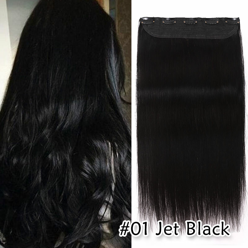 One Piece 100% Real Clip in Remy Human Hair Extensions Full Head Highlight US us
