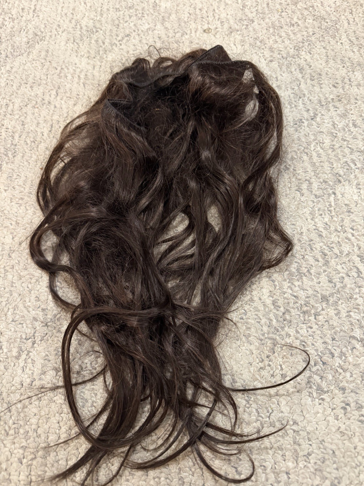 Full Shine 100% Human Hair Sew In Extensions Dark Brown Wavy 20” 100g