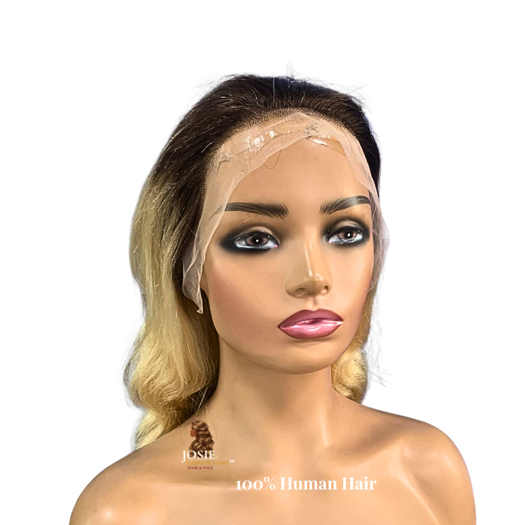 26″ Body Wave Lace Wig Ombre Honey Brown P4/27 100% Human Hair HD Lace Glueless