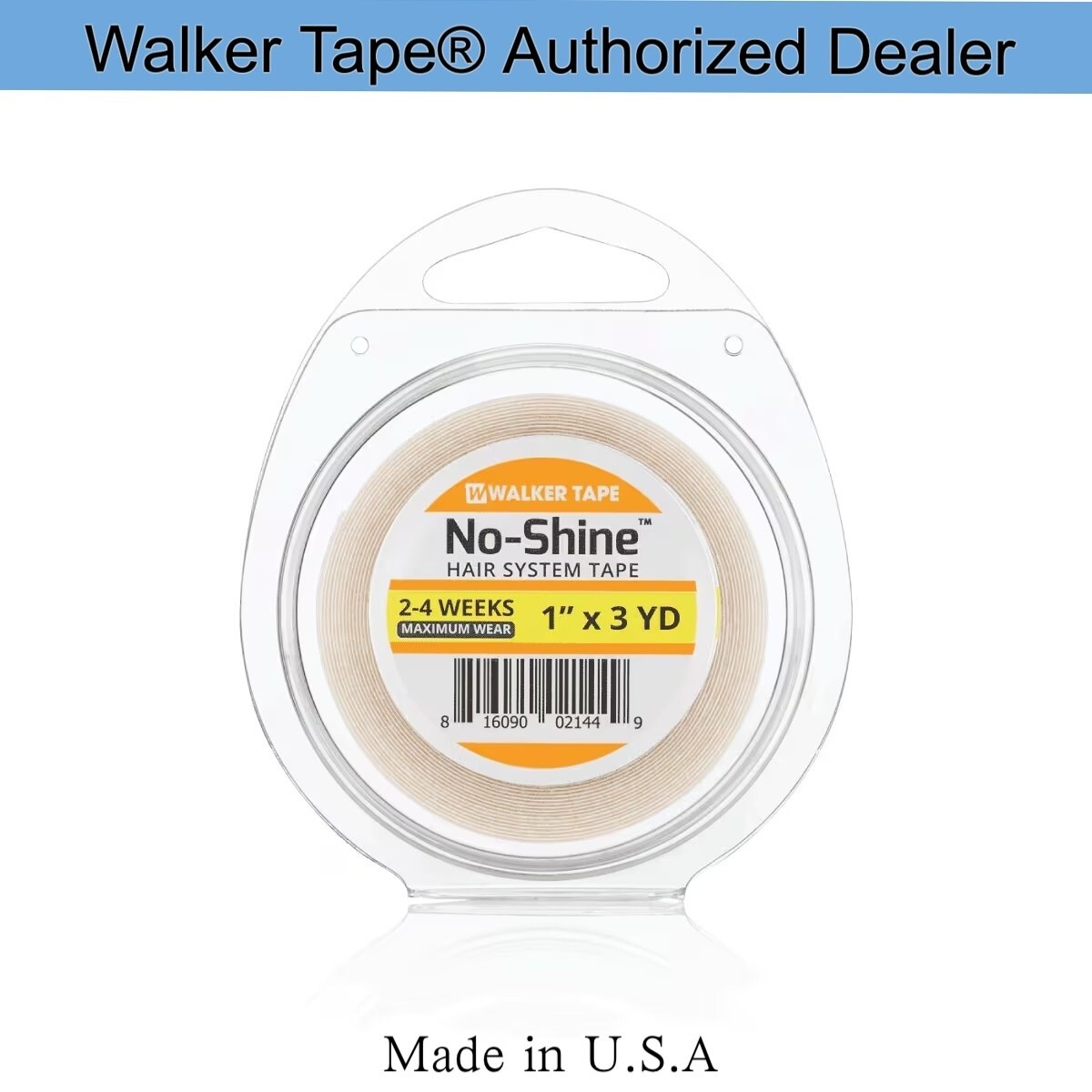 Walker| 1″x3yards No Shine Roll Support Tape, Hairpiece Wig Toupee Tape