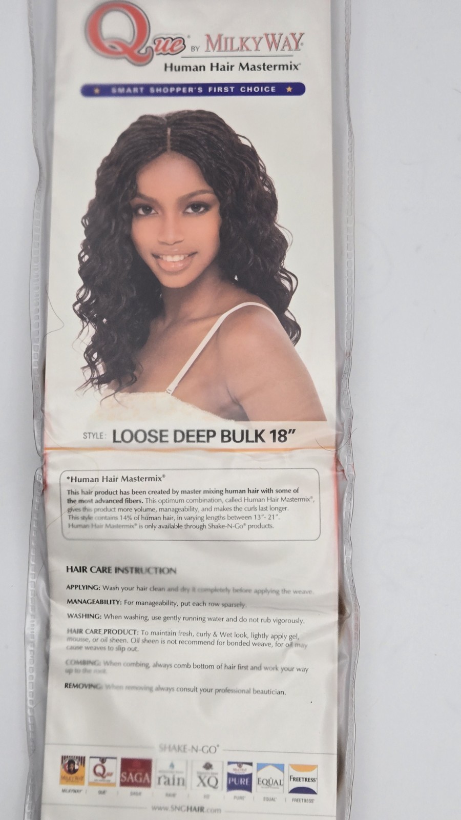 Que By Milky Way Loose Deep Bulk 18″ Human Hair Color 27 Braiding Hair New