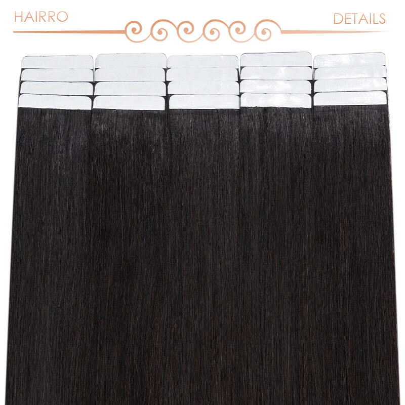 8A Tape In Extensions, 100% Real Remy Soft Human Hair Hairpiece Skin Weft 18Inch