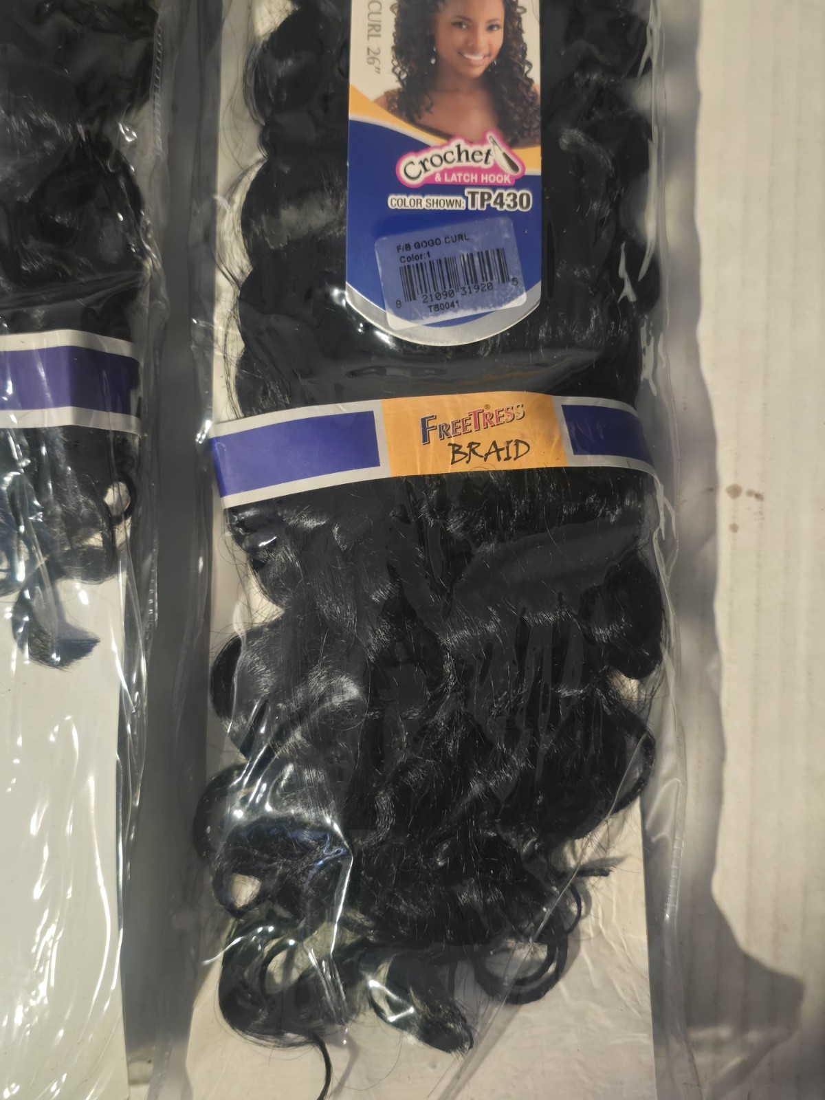 FreeTress Braid Gogo Curl 26″ – Color 1 (Jet Black) – 2 Pack – New with Tags