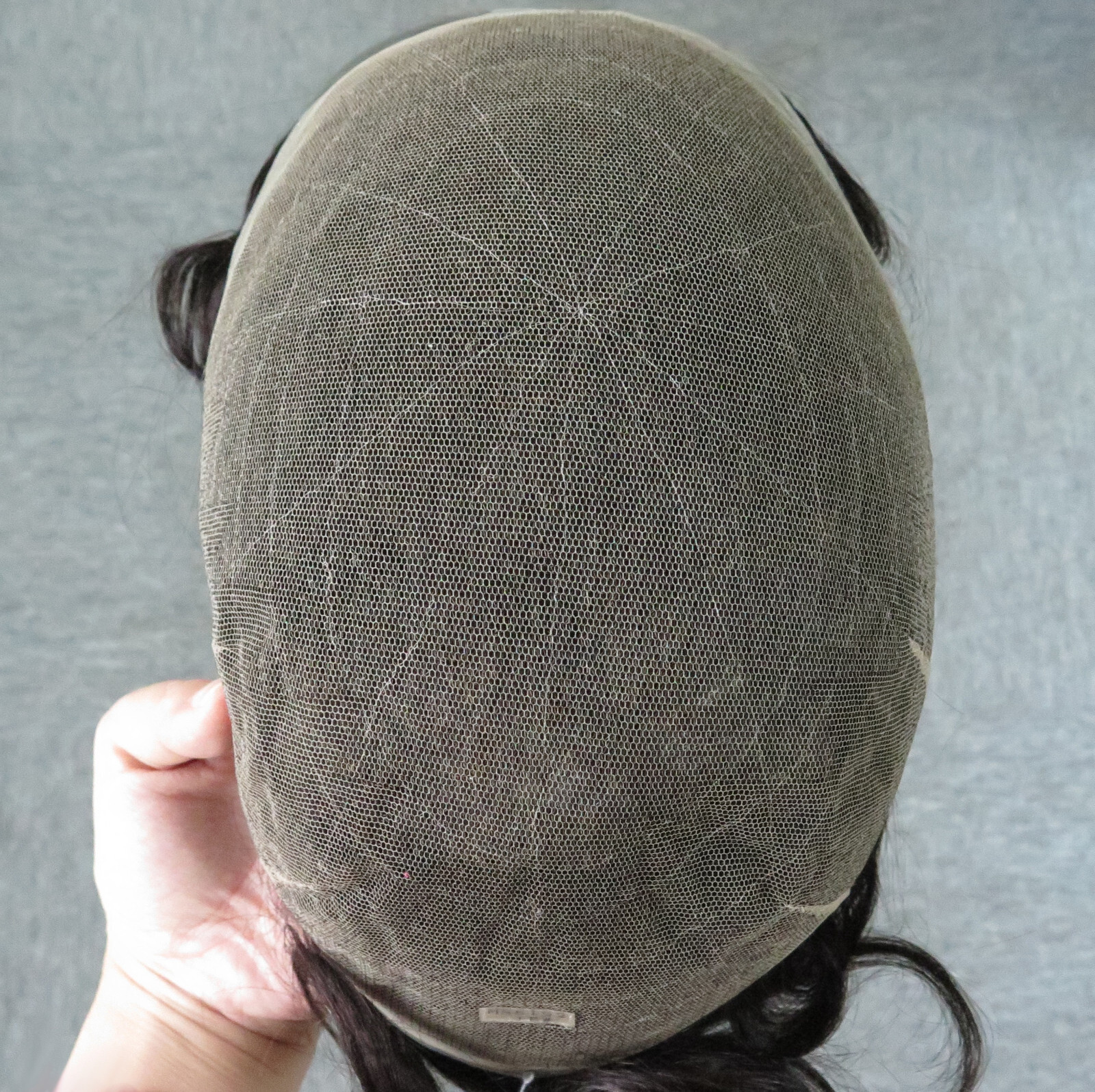 Mens Toupee Swiss Lace Human Hair Systems Hairpieces Bleached Hairline 90% #1B