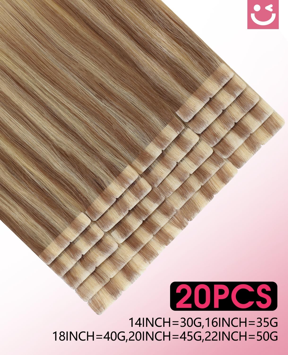 Youngsmile Injection Tape In Hair Extensions Human Hair Balayage 10/27/27