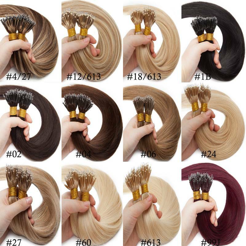 SILICONE Rings Smallest NANO EASY LOOP Ring Beads TIP Remy Human Hair Extensions