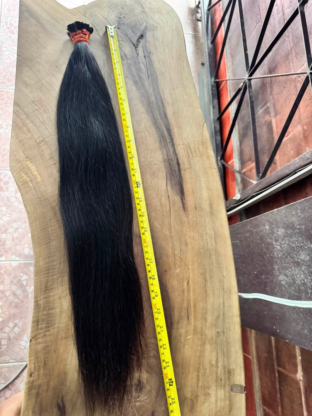 1623 Natural Human Hair Ponytail Straight Real Hair 24 Inch 125 G