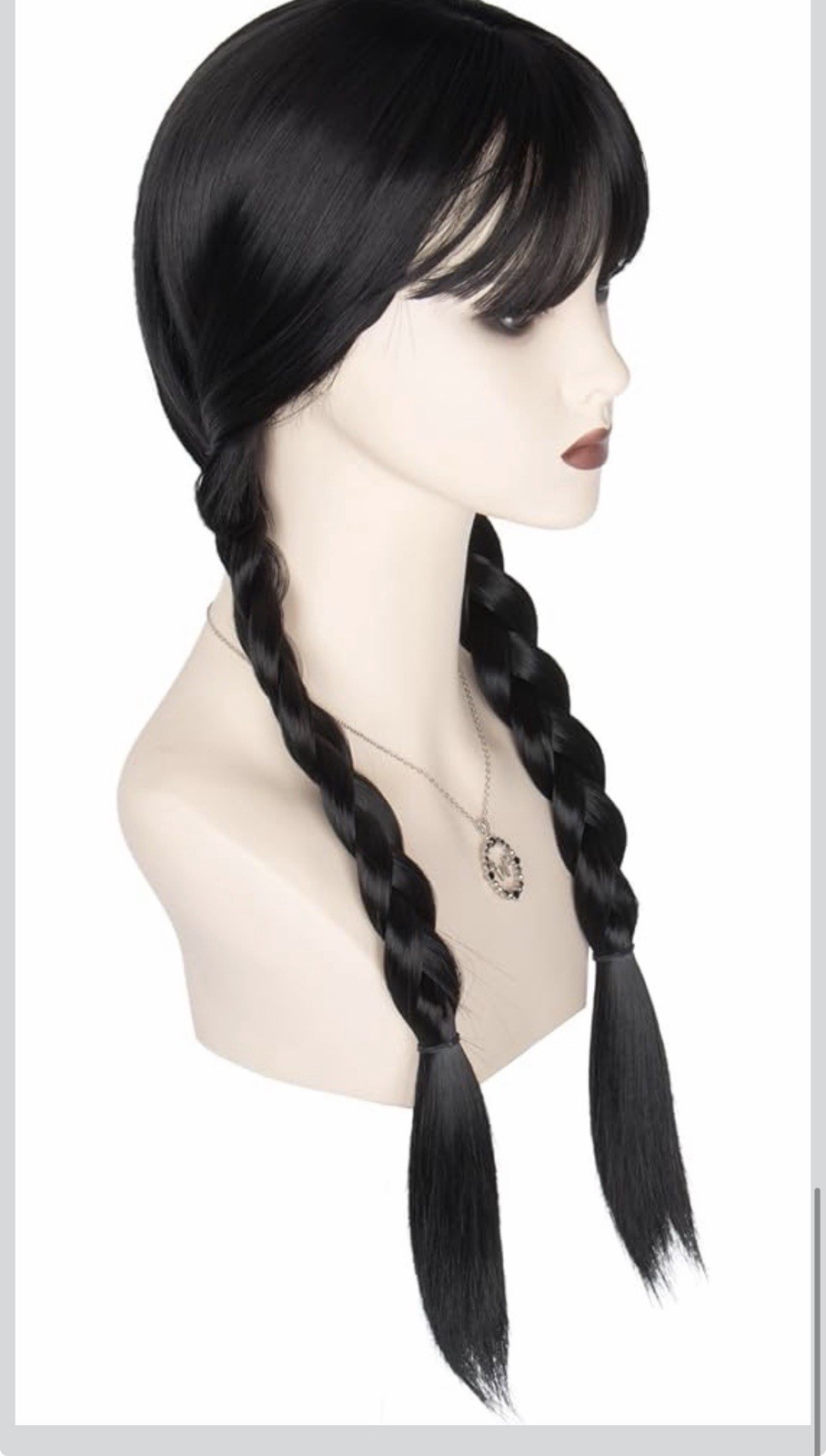M Miss U Hair Women Girls Long Black Braids Wig With Bangs Long Straig