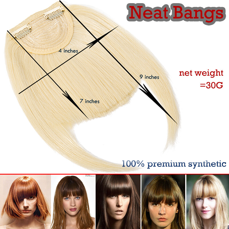 Real Natural Bangs Hair Peices Fringes Clip In Hair Extensions Thick As Human R2
