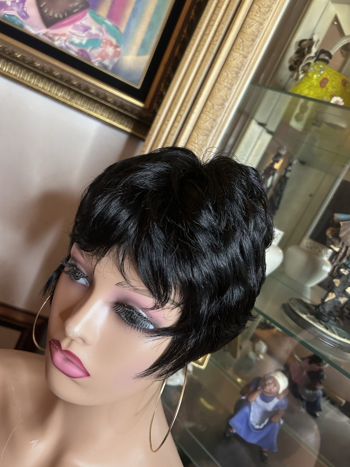 MING- Pixie Custom Unit Human Hair Wigs for Alopecia Women
