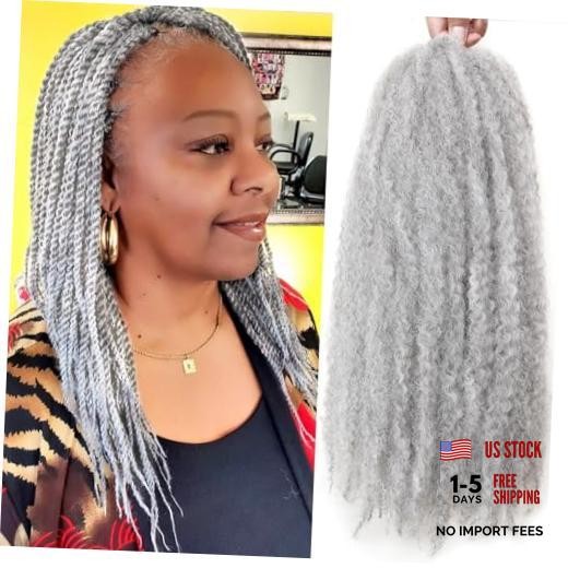 Marley Twist Braiding Hair 14 inch Afro Kinky Curly Crochet Braids 8 Packs