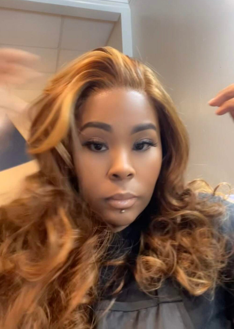 Straight Blonde 4/27 Piano Highlight 13X4 HD Lace Front Human Hair Wig 22 inches