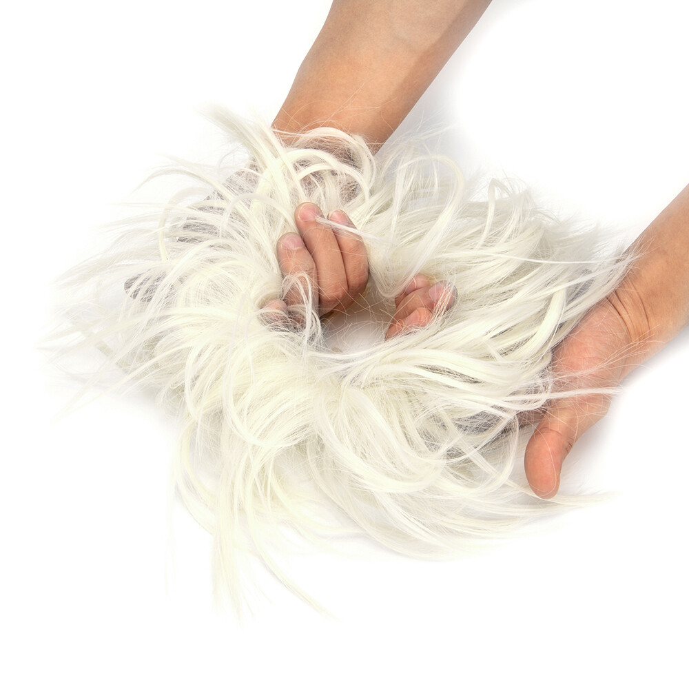 Hair Curly Thick Messy Bun Hair Scrunchie Wrap Hair Extensions Real As Human US