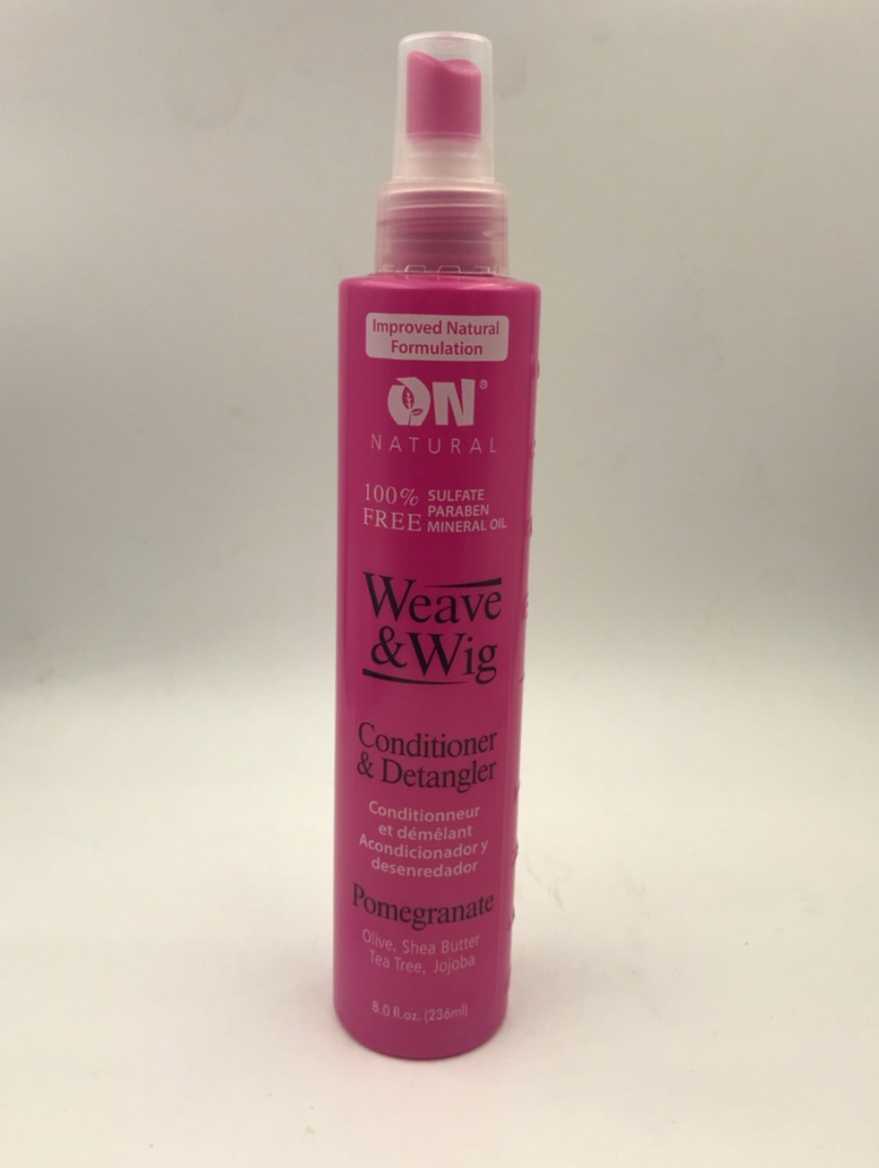 ON NATURAL WEAVE & WIG CONDITIONER & DETANGLER POMEGRANATE 8oz FREE SULFATE