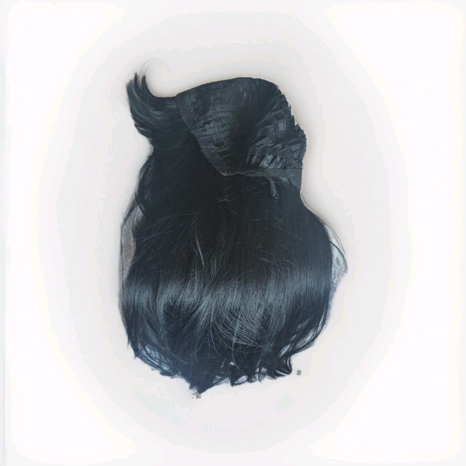 26in Black Long Wavy Wig with Bangs for Women Heat Resistant Synthetic Cosplay