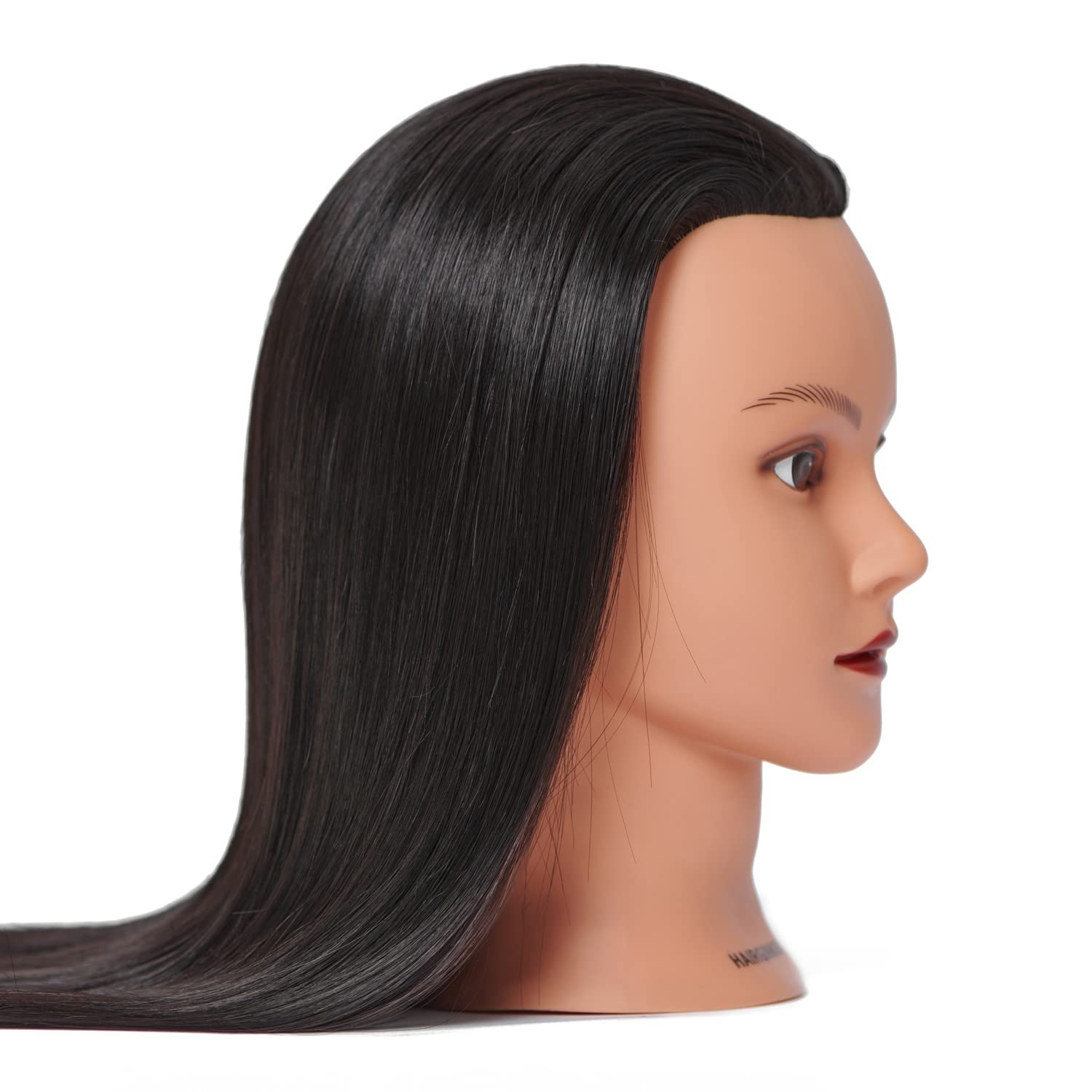 Mannequin Head Hair 26″-28″ Synthetic Fiber 1 Count (Pack of 1), Black-lb