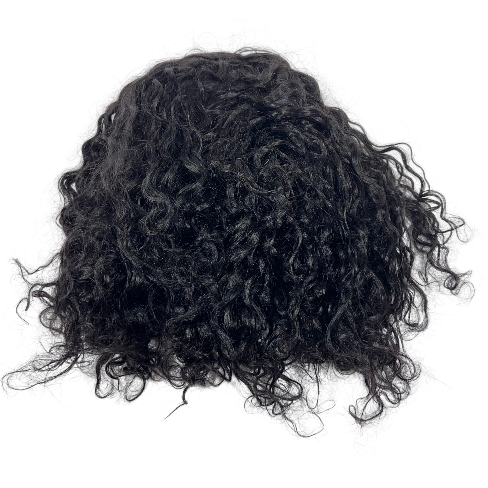 Luvme Hair Short Curly Human Hair Wig Black with Accessories