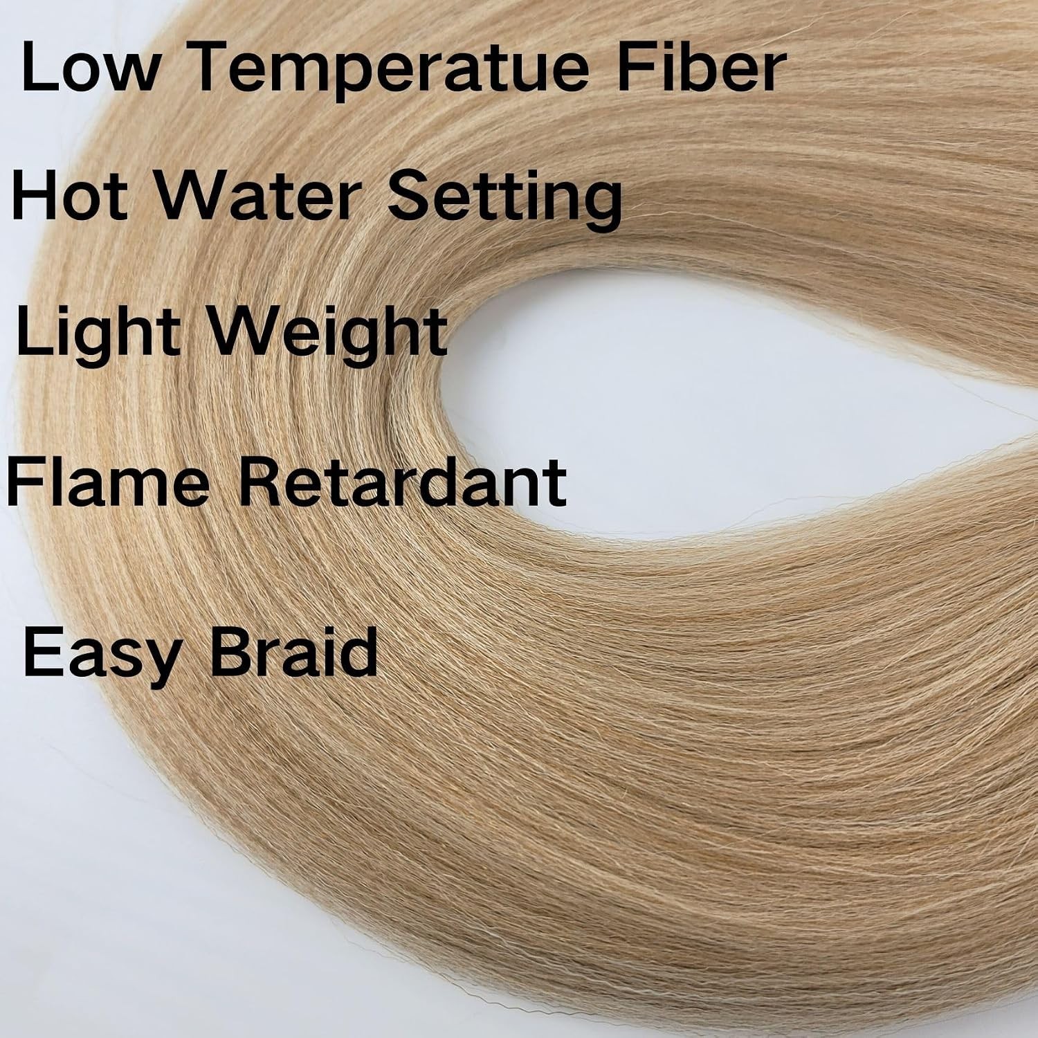 Honey White Blonde Pre-Stretched Braiding Hair – 52in, Multi-Color, Hypoaller…
