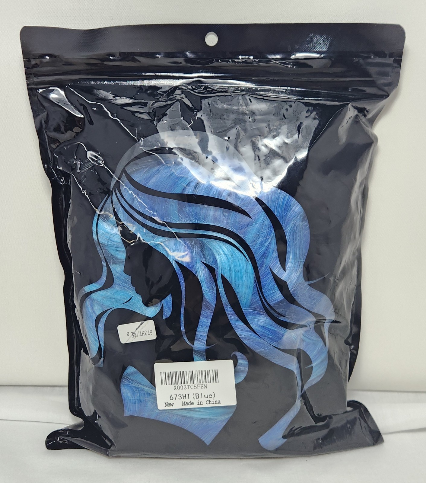 673HT Blue Synthetic Wig (Approximately 28-inches) – New/Sealed