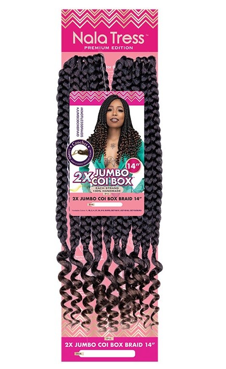 Janet Collection Nala Tress Synthetic Crochet Braid Hair JUMBO COI BOX 14″