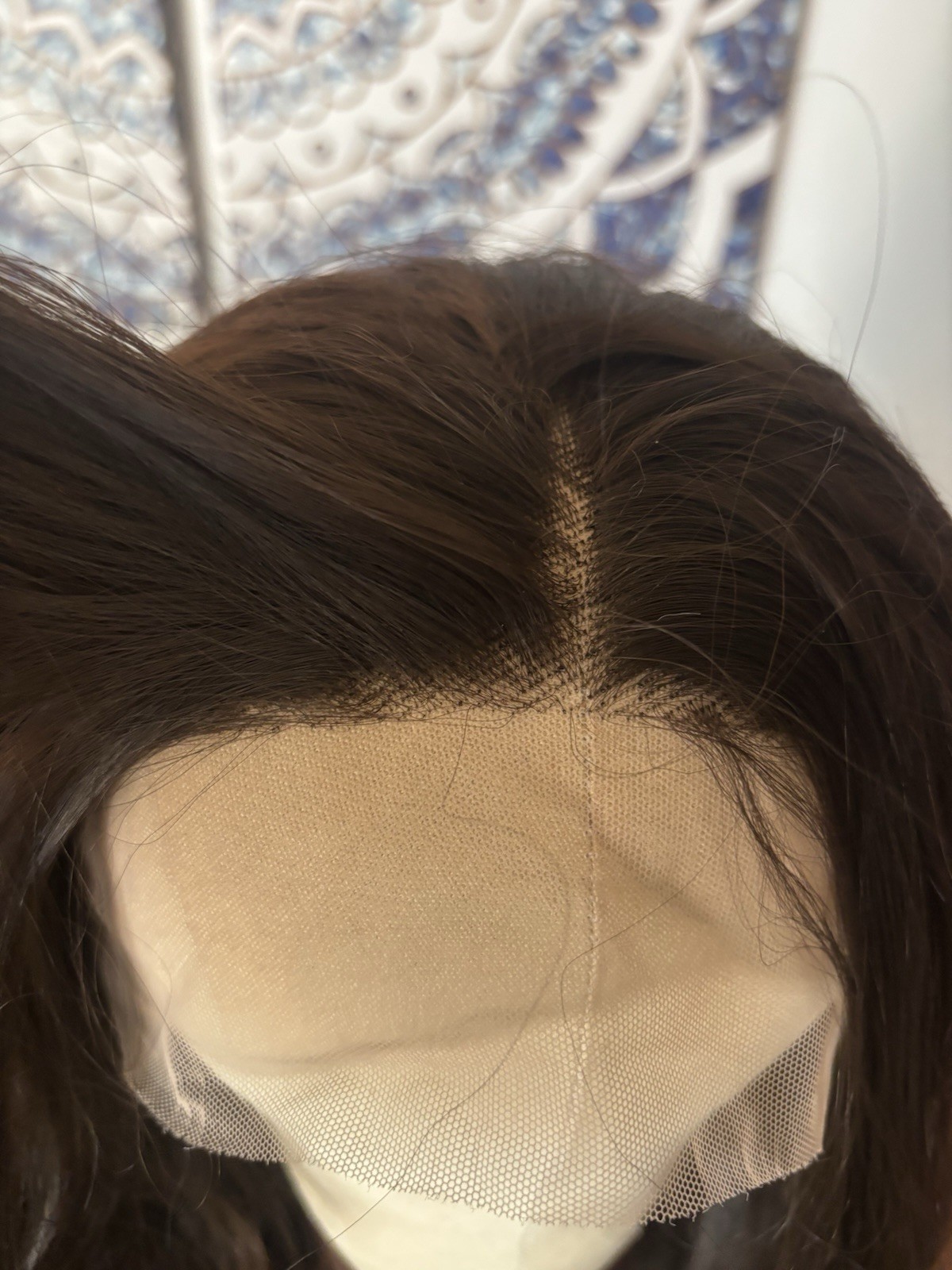 Lace Front T Part Synthetic Beautiful Brunette 26-28in Curly Wig