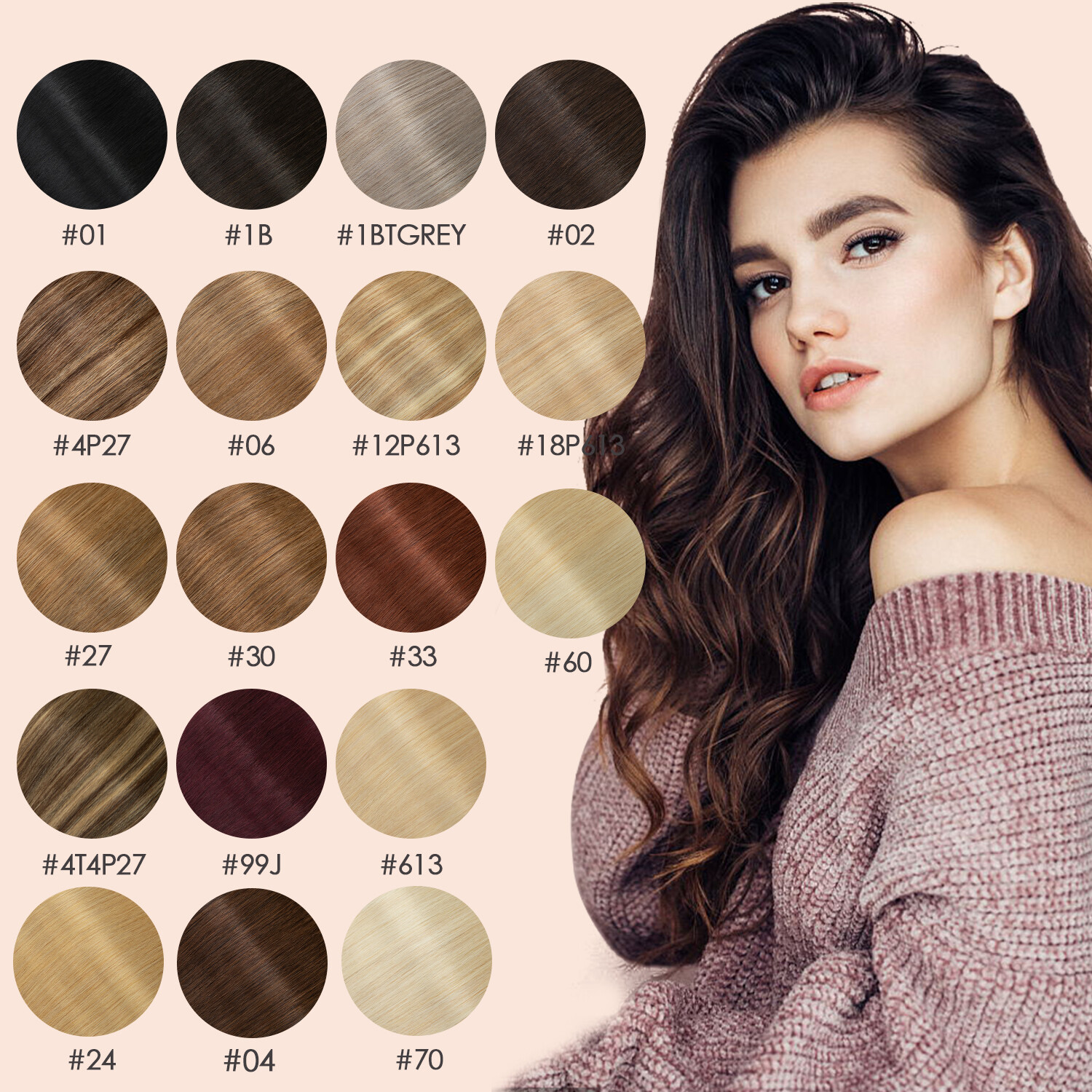 CLEARANCE Nano Ring 100% Remy Human Hair Extensions Loop Micro Beads Thick 50PCS