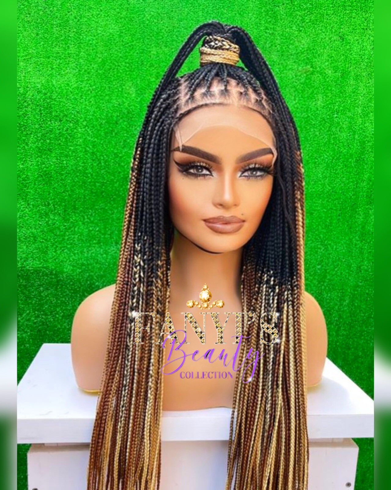 Braided Wig.READY TO SHIP, 6by6 Human Hair Lace Base. 28-30inches.1-3 Days Ship