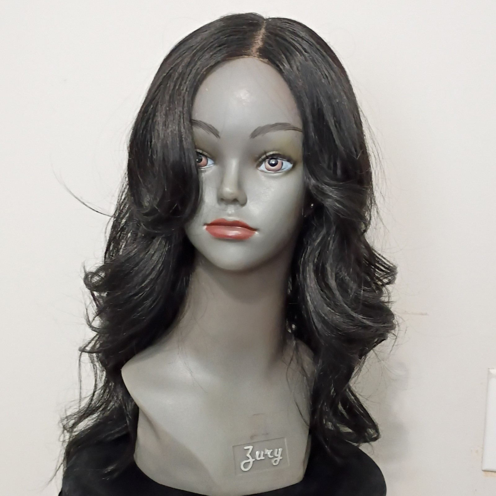 Zury Black Wavy Layered Lace Front Wig Free-Part Synthetic 21-30 in