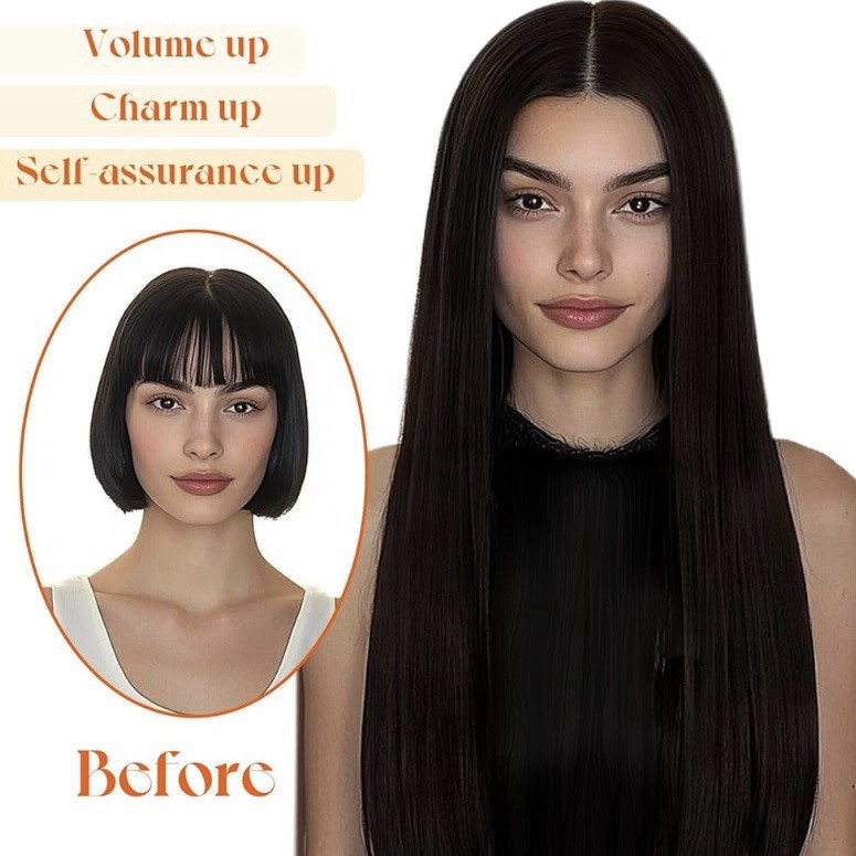 Sunny Human Hair 20 Inch 100g Invisible Wire Hair Extensions #2 Darkest Brown