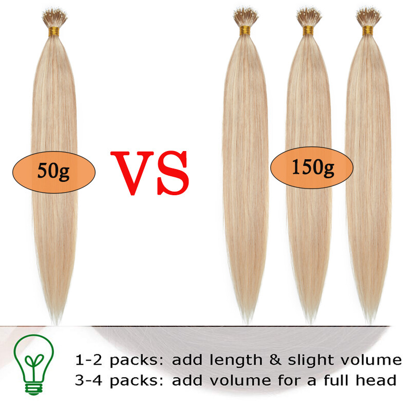 Real Thick Nano Ring 100% Real Remy Human Hair Extensions Micro Loop Beads Ombre