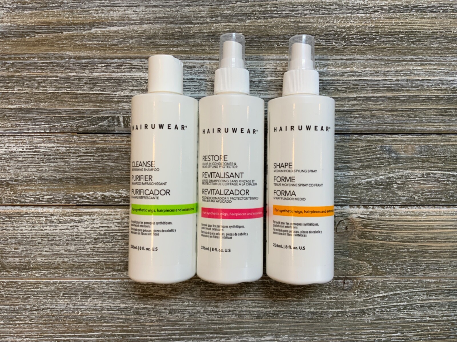 HAIRUWEAR WIG CARE PRODUCTS – CLEANSE, RESTORE, SHAPE- PICK!