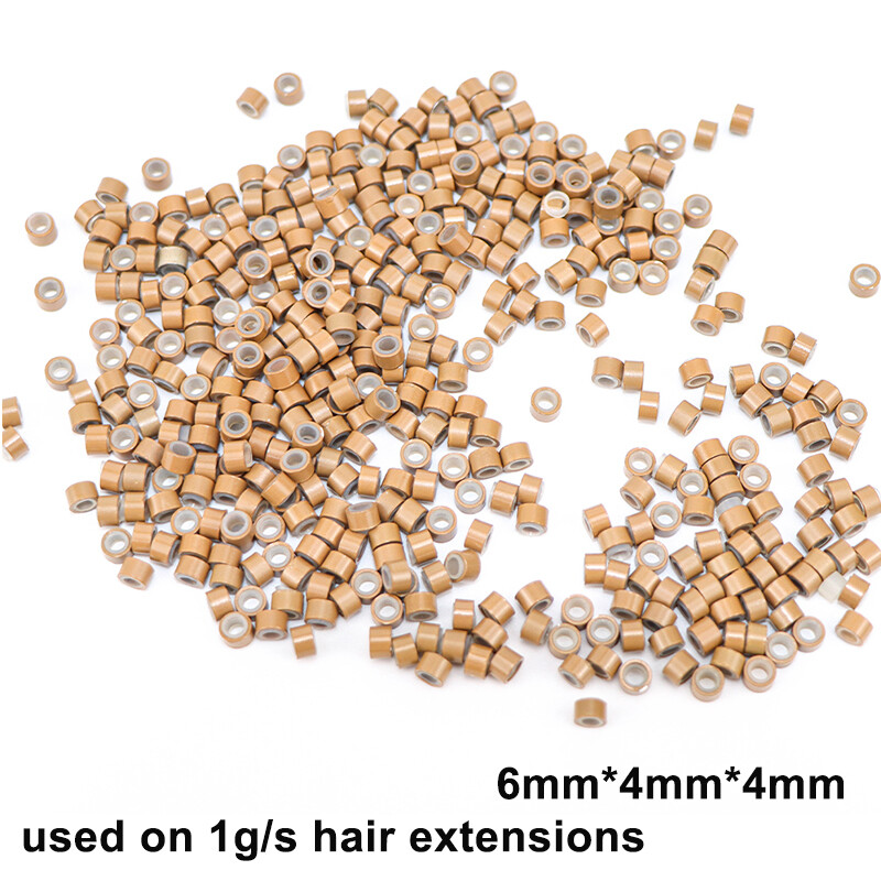 6*4*4 Micro Ring For 1g I Tip/Micro Loop Ring Hair Extension Nano Beads Silicone
