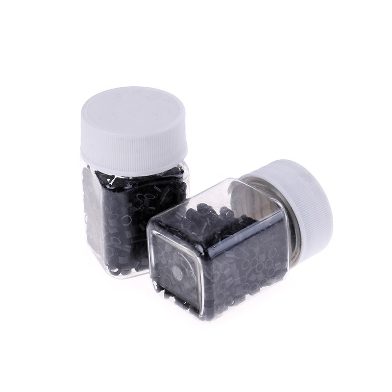 500Pcs 4mm silicone lined micro rings links beads for human hair extensioW.Q6