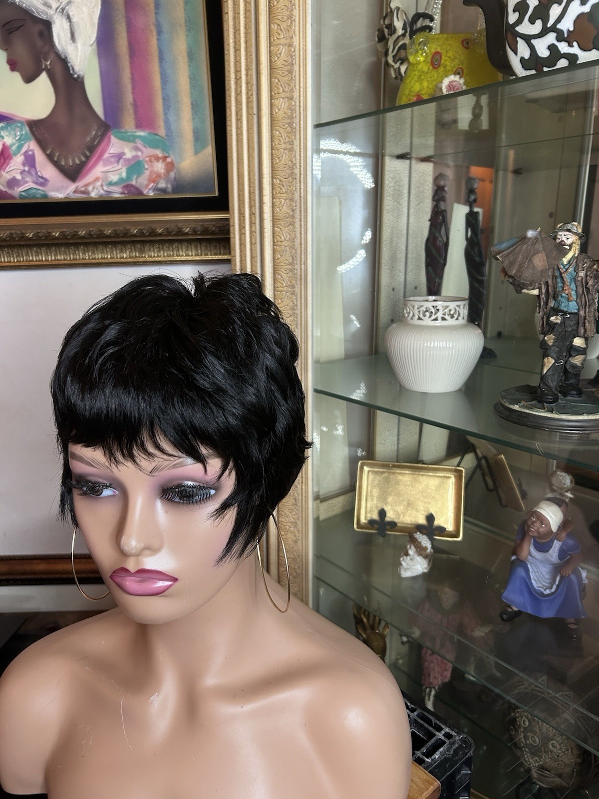 MING- Pixie Custom Unit Human Hair Wigs for Alopecia Women