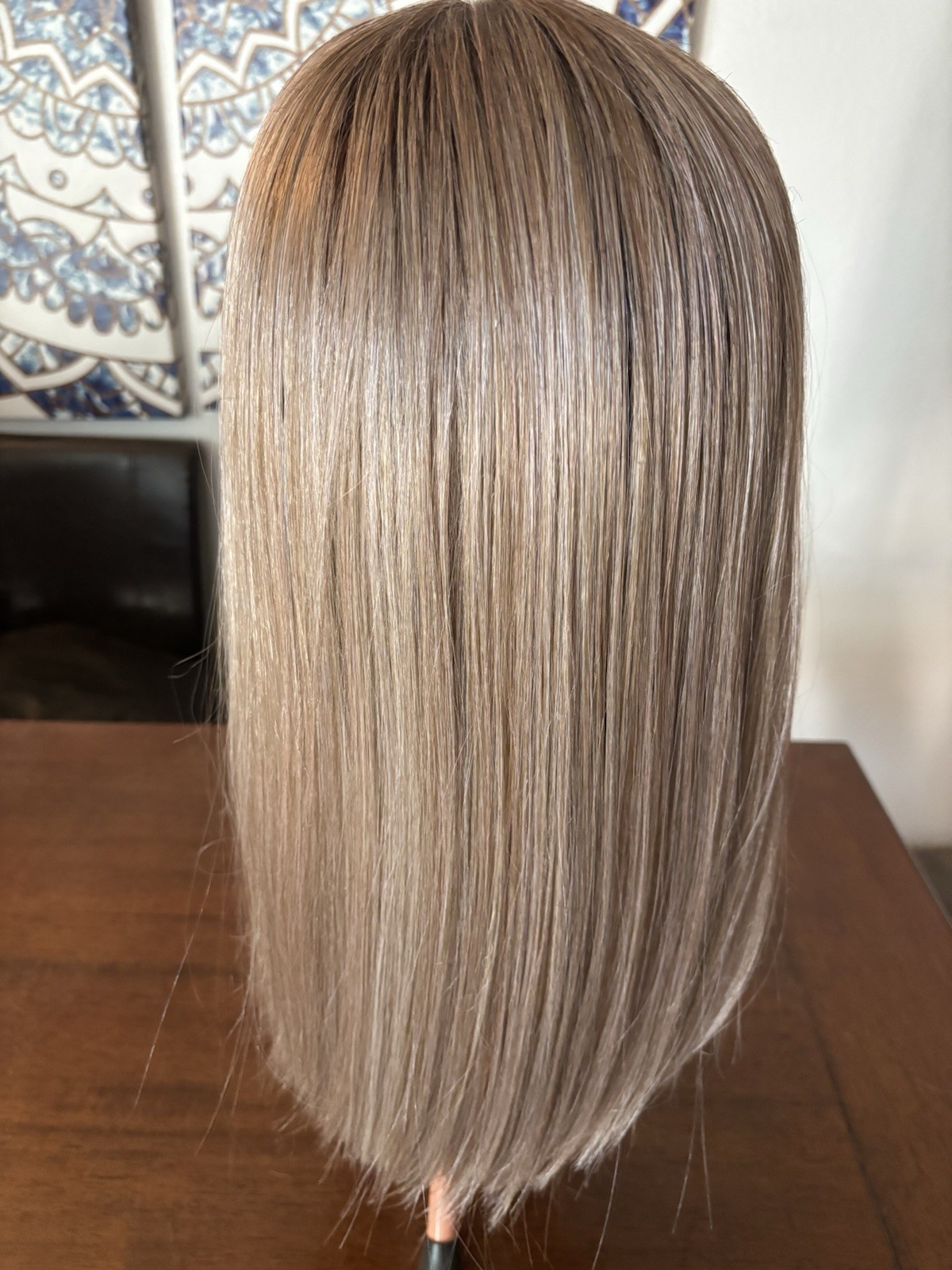 Luxury Lace Front Center Part Synthetic Wig Ash Blonde By Wigs For Every Women