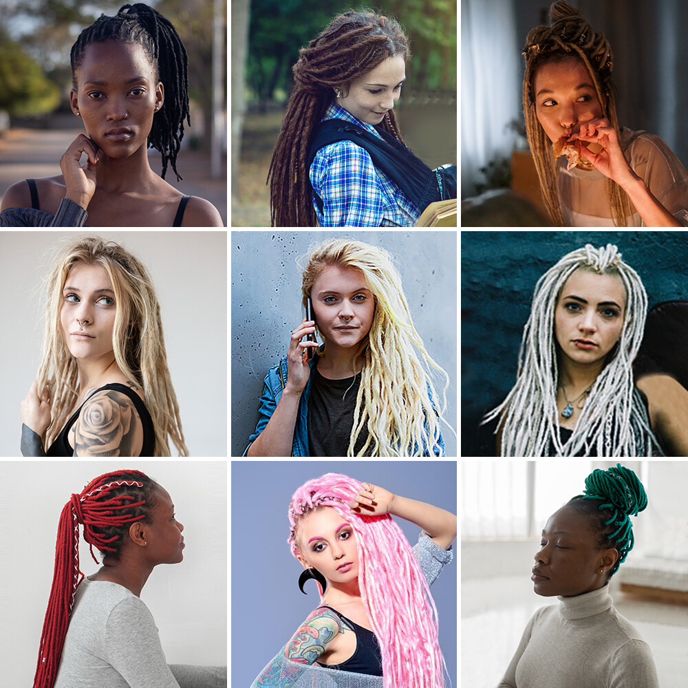 20″ Handmade Dreadlocks Extensions Single Ended Dreads Locs Afro Braids 10PCS