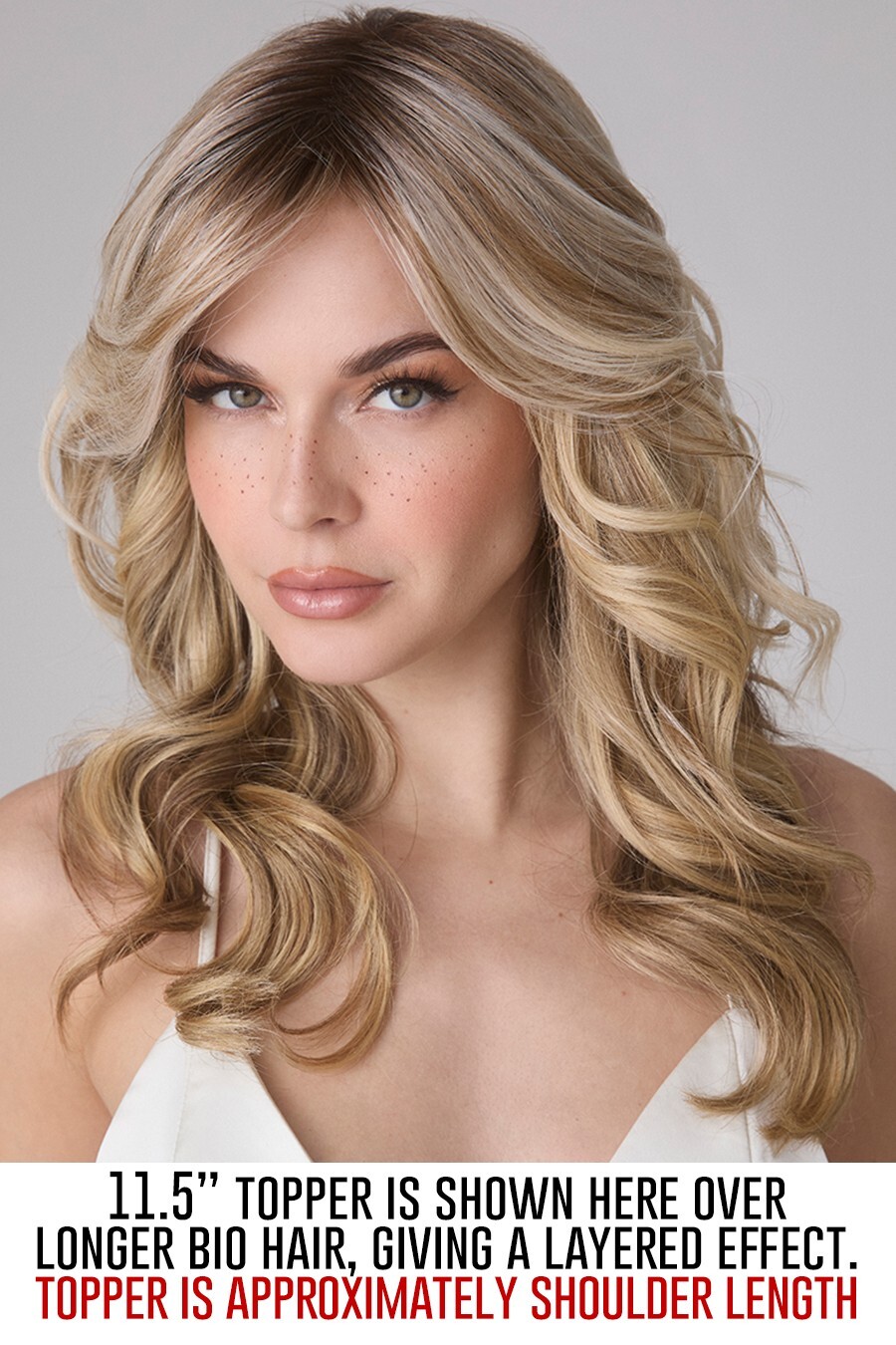 MEDIUM WAVY TOPPER MONO by AMORE, ANY COLOR! Mono Top + Lace Frt, Mid-Length NEW
