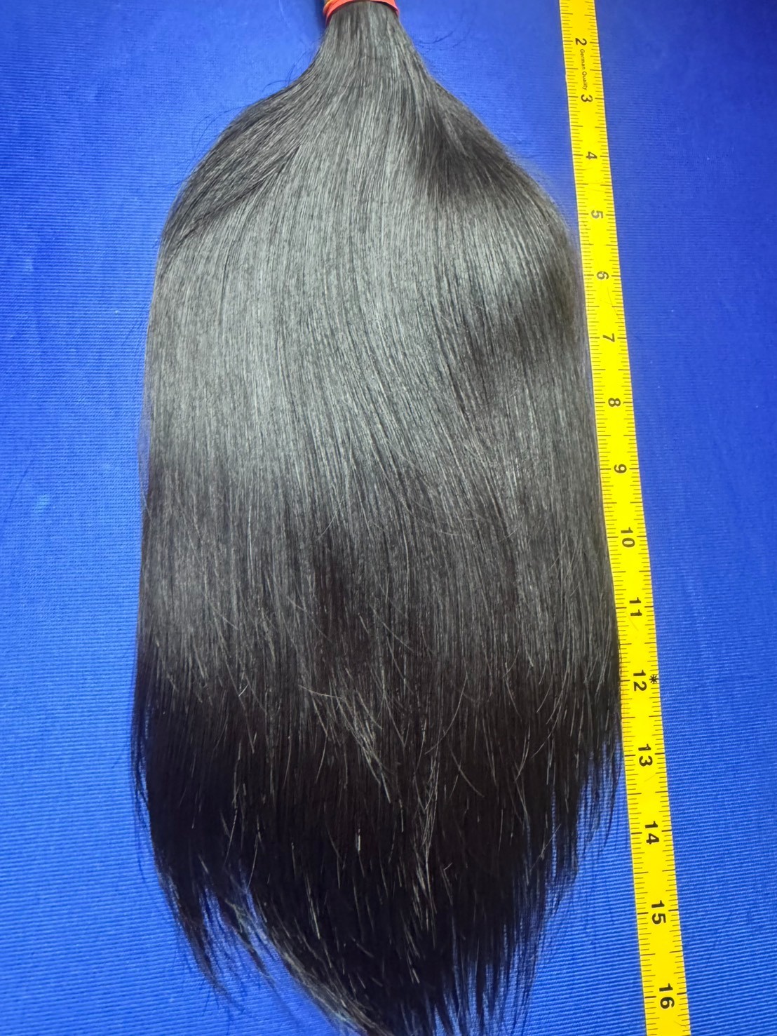 1483 Real Human Hair Ponytail 16” 115g – Soft Straight, Clean Cut