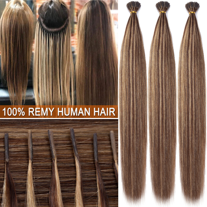 Pre-Bonded 100% Remy Human Hair Micro Loop Ring Extensions Stick I-Tip Beads 22″