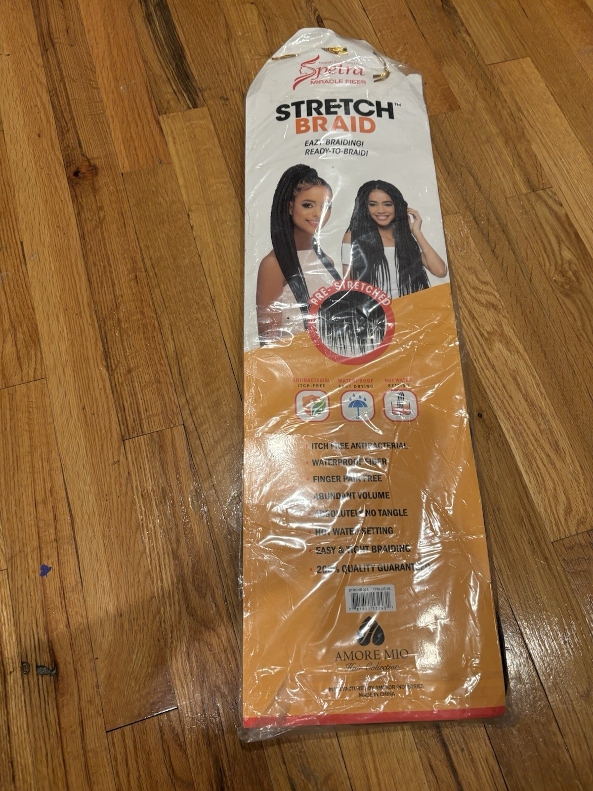 Spectra Braid 25″ Blue Black Synthetic Hair Extension Itch Free Antibacterial