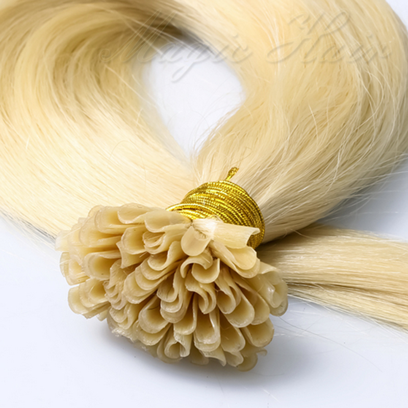 50/100/200S 7A Pre Bonded Keratin U Tip Nail Remy Real Human Hair Extensions 1g