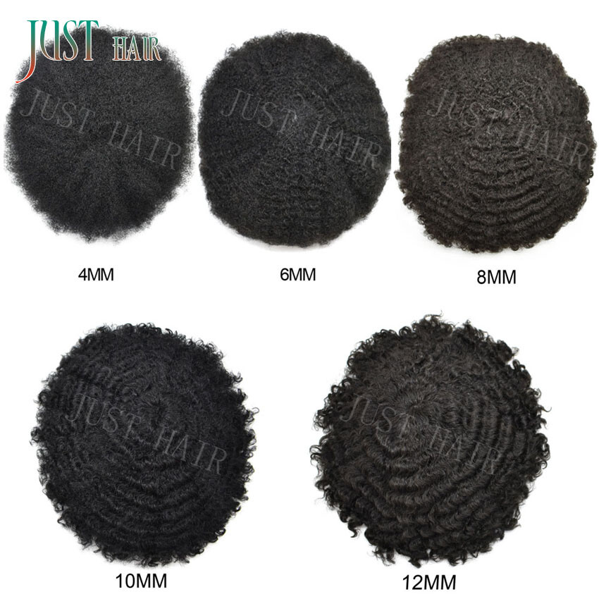 Hair Units for Black Men All Lace Afro Curly African American Toupee Hairpieces
