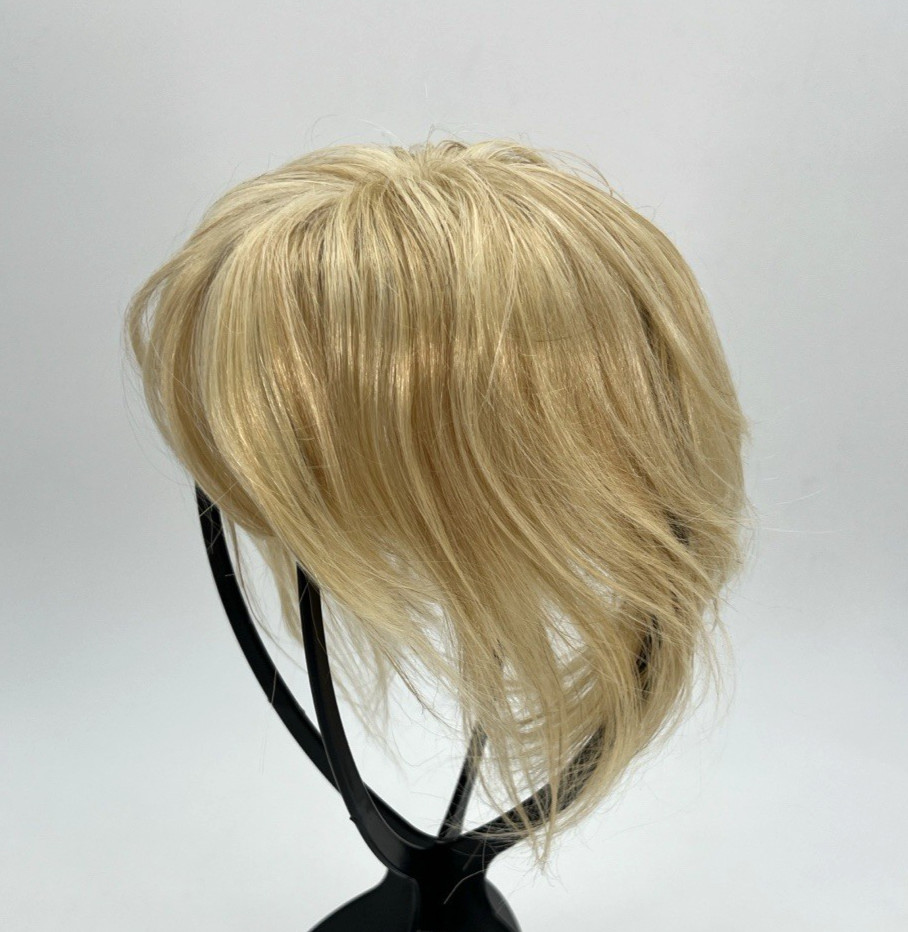 Ash Blonde Bleach Blonde Highlight 8in 100% Human Hair Women Hair Topper