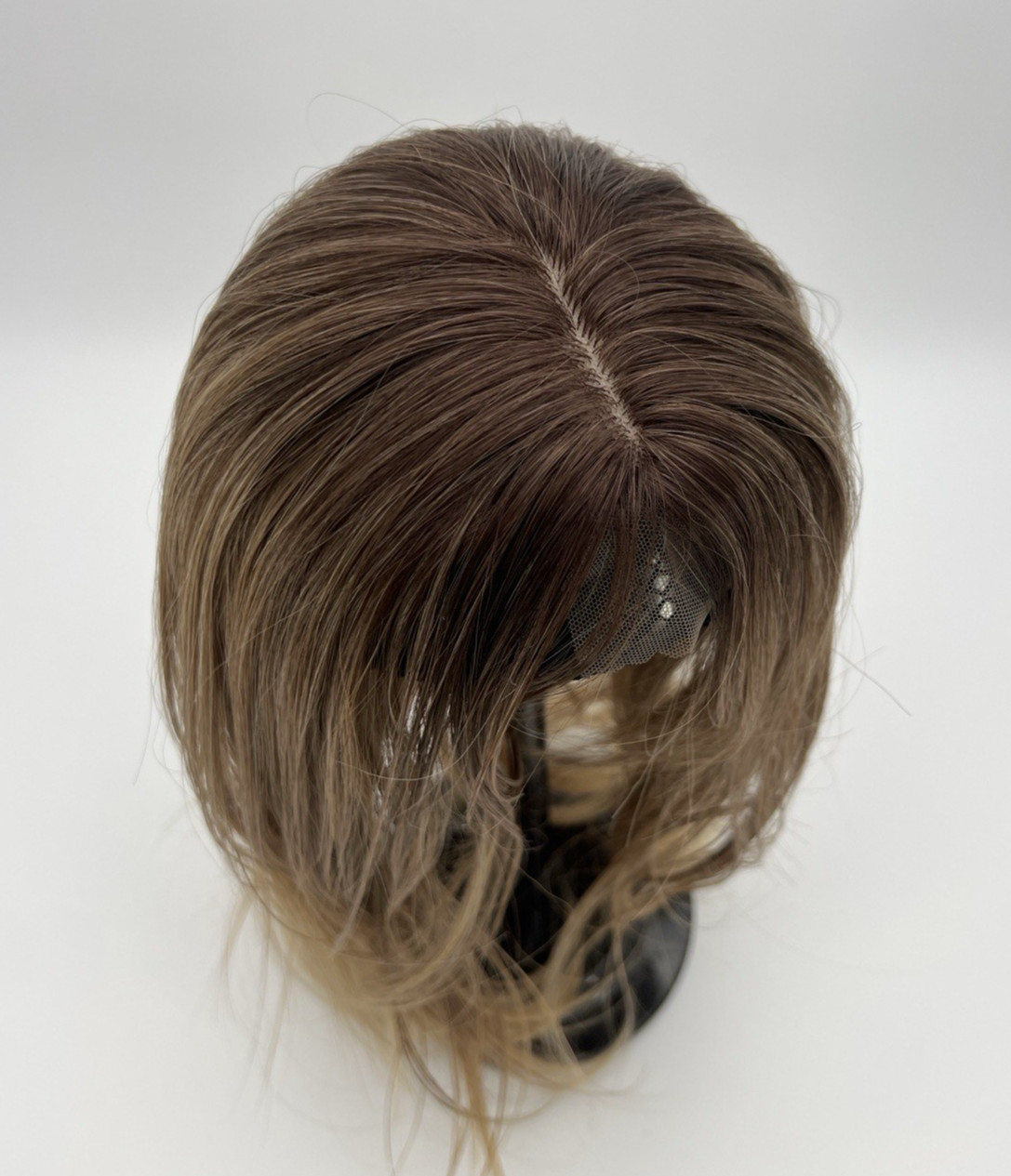 Ombre Brown Blonde Long Straight 18in Women Premium Hair Topper