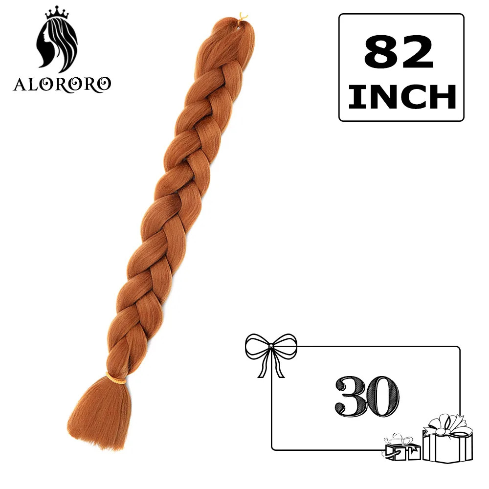 Alororo Synthetic 82 Inch Jumbo Braid Hair High Temp Fiber Purple Red