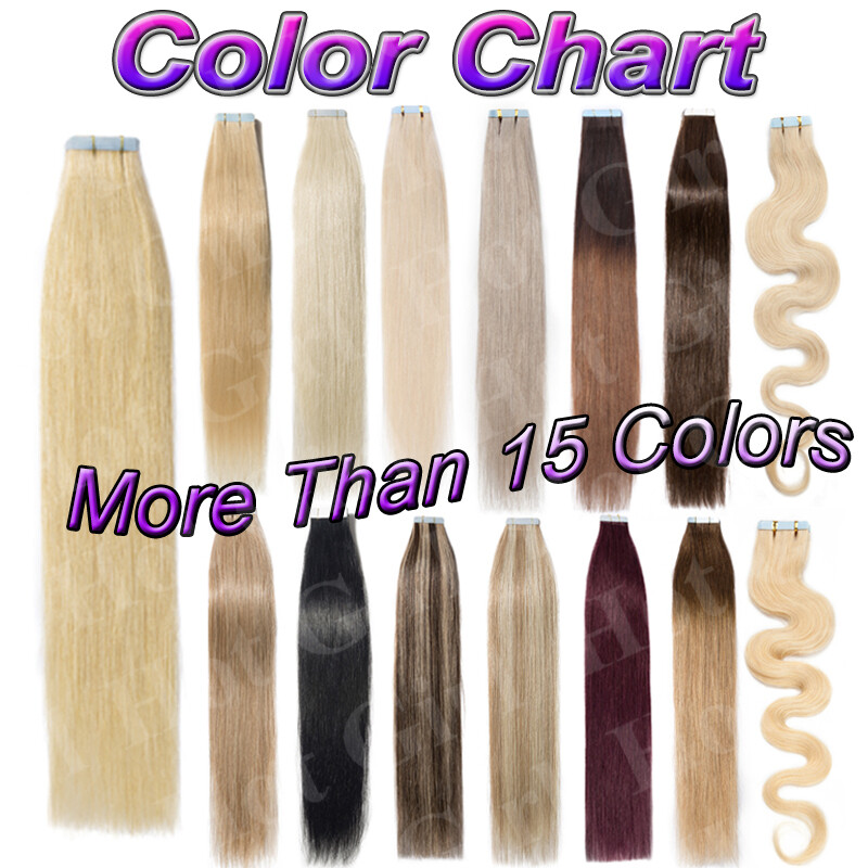 CLEARANCE 100% Remy Tape In Real Human Hair Extensions Thick Skin Weft Full Head