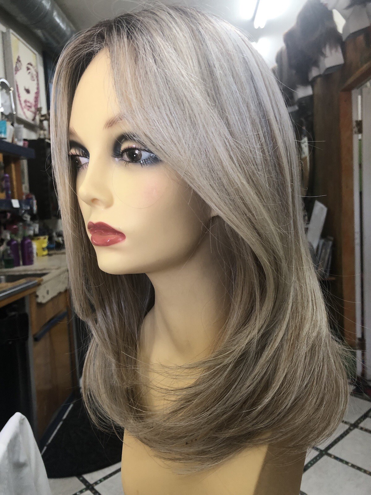 NICE MOVE Raquel Welch Wig RL19/23SShadedBiscuit HeatOK LaceFt MonoPart 5STARS